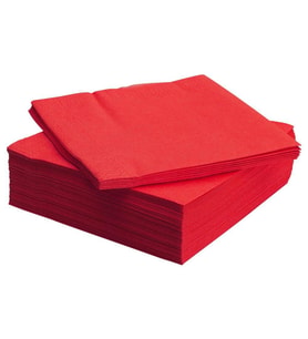 Servis Peçete IKEA 40x40 cm 50 Adet Koyu Kırmızı Renkli Peçete