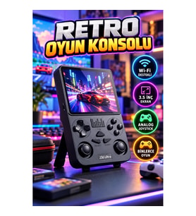 3.5 İnç Ekranlı Wi-Fi Retro Oyun Konsolu – Analog Joystickli Taşınabilir Tasarım