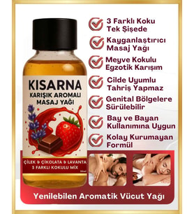 Yenilebilir Cinsel İlişkide Sürülebilen Masaj Yağı Lavanta Çikolata Çilek Egzotik Tropikal Kokulu Kayganlaştırıcı