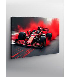 Kanvas Tablo Kırmızı Formula 1 Arabası