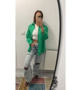 miyu yeşil gömlek