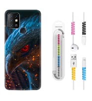 INFINIX Hot 8 9 10 11S Hot 10 Play 10T Kılıf Kablo Koruma Spiral Silikon Şahin 1756