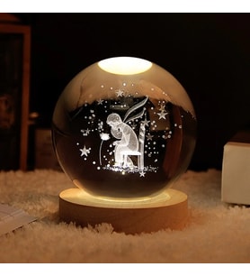 Ahşap Altlıklı Usb'Li Gece Lambası