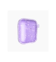 Apple Airpods Uyumlu Zore Allstar Airbag 32 Parlayan Simli Saydam Renkli Kılıf (Mor)