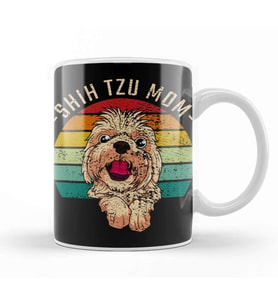 Shih Tzu Shih Tzu Mom Kupa Bardak Porselen