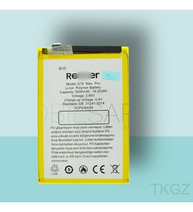 Tkgz - REEDER S19 MAX PRO Uyumlu Pil - Servis Sıfır