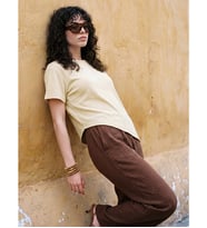 LCW Petite Bej Soft Touch Asimetrik Kesim Kadın Tişört