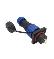 SD16 SU GEÇİRMEZ 2 PİN 16 MM DÖRTGEN KONNEKTÖR (FİŞ-SOKET/ERKEK-DİŞİ)