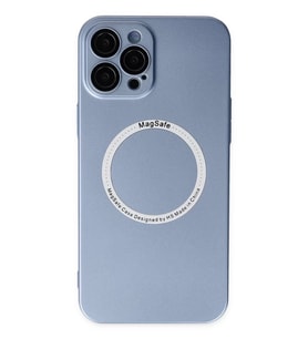 Mey İthalat® iPhone 12 Pro Kılıf Jack Magneticsafe Lens Silikon - Sierra Blue