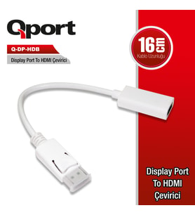 QPORT Q-DP-HDB DISPLAYPORT TO HDMI ÇEVİRİCİ