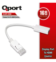 QPORT Q-DP-HDB DISPLAYPORT TO HDMI ÇEVİRİCİ