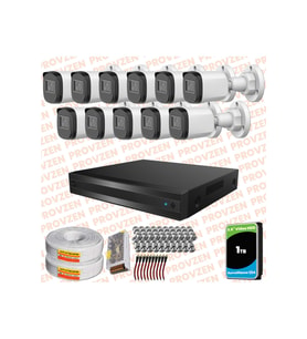 Provzen Rivo Dahua 11 Kameralı Full HD Güvenlik Kamerası 1tb hdd