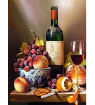 Natürmort 2 Sayılarla Boyama Seti 40x50 cm (Tuvale Gerili)