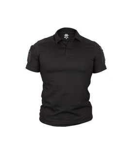 Taktikal Yaka Polo Mil-le Tişört (Siyah)