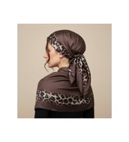Soft Zarif Leopar Desenli Moda Trend Şal 70 x180