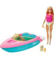 Barbie Bebek Ve Teknesi, Köpek Ve Aksesuarlar İle Suda Yüzer GRG30