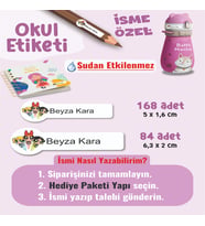 Okul Etiketi Kalem Defter Etiketi Power Puf Girl Temalı Özel İsim Yazılabilen Etiket - 252Adet