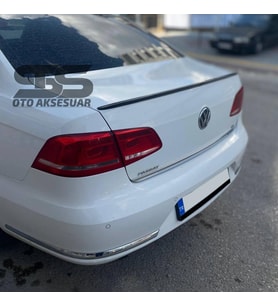 Volkswagen Passat B6 - B7 - B8 Type 2006 - 2020 Uyumlu Bagaj Üstü Spoiler Piano Black