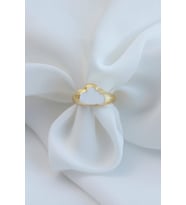 Beyaz Bulut Yüzük - Gold Renk Ayarlanabilir