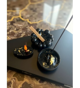 El Yapımı 3'lü Tütsülük Set, Palo Santo Odunu ve Tütsüler Hediye, Meditasyon & Modern Dekoratif Set