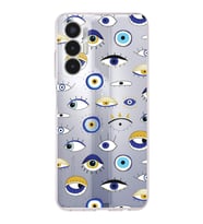 PrintiFy Tecno Pova 3 ile Uyumlu 1mm Slim Fit Nazar Boncuğu 2 Baskılı Şeffaf  Kılıf