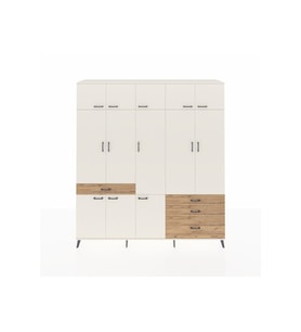 Hyperion Dolap 8 Raflı 4 Çekmeceli 3 Askılı 220x44x243 Aytaşı-Aytaşı/Çam
