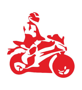 Motorsiklet Motorcu Sticker 19CM,