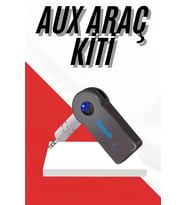 Tüm Cihazlara Uyumlu Bluetooth Aux Araç Kiti Siyah