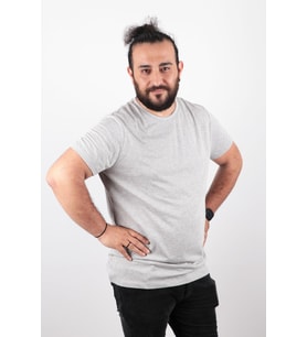 Büyük Beden Basic T-shirt %100 Pamuk Tişört