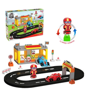 F1 Yol Seti - Lego Oyuncağı - Lego Setleri - Bloklar - Lego Seti - Pist - Yarış Seti
