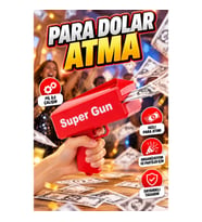 Super Money Gun Kırmızı Para Saçma Tabancası – Pil ile Çalışan Organizasyon Aksesuarı