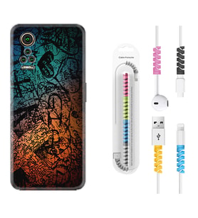 General Mobile GM 21 Pro GM 22 Pro Plus Kılıf Kablo Koruma Spiral Silikon İşaretler Tuval 1716