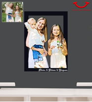 Kişiye Özel Kendin Tasarla Anne Kız Kardeş Tasarımlı 3D Ahşap Tablo 30x47 Model-1