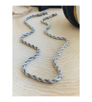 GÜMÜŞ RENK BURGU MODEL ÇELİK ZİNCİR KOLYE 316L4434
