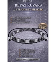 Sertifikalı Beyaz Kuvars Bileklik - 5 mm Küp Kesim Terahertz Doğal Taş Ayarlanabilir Minimal Şık (Çok Renkli)