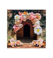 PATEN PAPATYA GÖKKUŞAĞI FOLYOLU BALON ZİNCİR SET