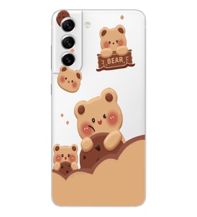 Samsung Galaxy S22 Uyumlu Bear Tasarımlı Şeffaf Telefon Kılıfı