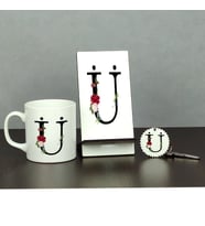 Ü Harfi Üçlü Set (Kupa + Telefon Standı + Anahtarlık)
