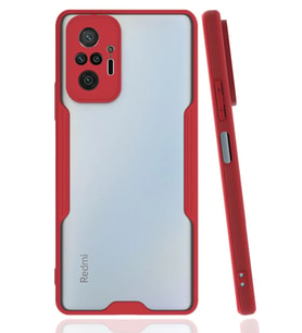 Newface Xiaomi Redmi Note 10 Pro Kılıf Platin Silikon - Kırmızı