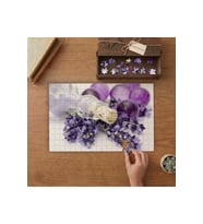 Mor Çiçek- Şişe- Bitkiler Tasarımı 240 parça Ahşap Puzzle Ahşap Kutuda MP00316