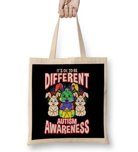 It s OK To Be Different Autism Awareness Bez Çanta Uzun Saplı
