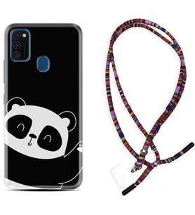 Samsung M21 M22 M23 M30 M31S M32 Kılıf Boyun Asklı Rasta Silikon Bay Bay Panda 1784