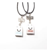 TEDZ COLLECTİON Blue Brown Milk Arkadaşlık Kolyesi