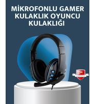 Stereo Mikrofonlu Kablolu Oyun Kulaklığı - Konforlu Ve Net Ses İletimi
