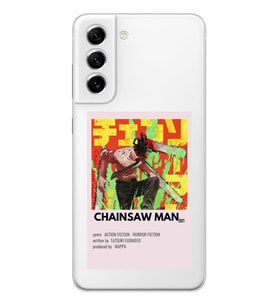 Samsung Galaxy S22 Uyumlu Chainsaw Man Anime Desenli Şeffaf Telefon Kılıfı