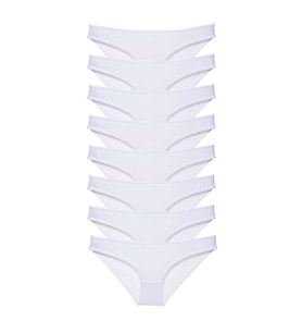 8 adet Süper Eko Set Likralı Kadın Slip Külot Beyaz