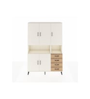Arges Dolap 7 Raflı 4 Çekmeceli 5 Kapaklı 132x30x195 Aytaşı-Aytaşı/Çam