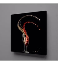 İÇKİLERİN SIÇRAMALARI KANVAS TABLO 40x40cm (Karışık)