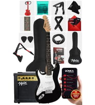 Midex AGE-45 SOLAK Elektro Gitar Seti Amfili ve Full Aksesuar White Black