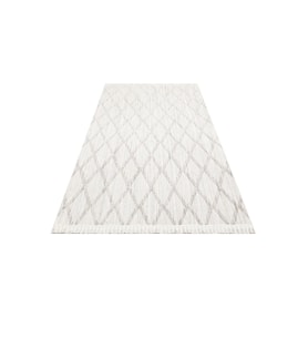 Makine Kaymaz Yıkanabilir Krem Baklava Jüt Salon Halısı Mutfak Halısı Koridor Halısı Yolluk 4 grey